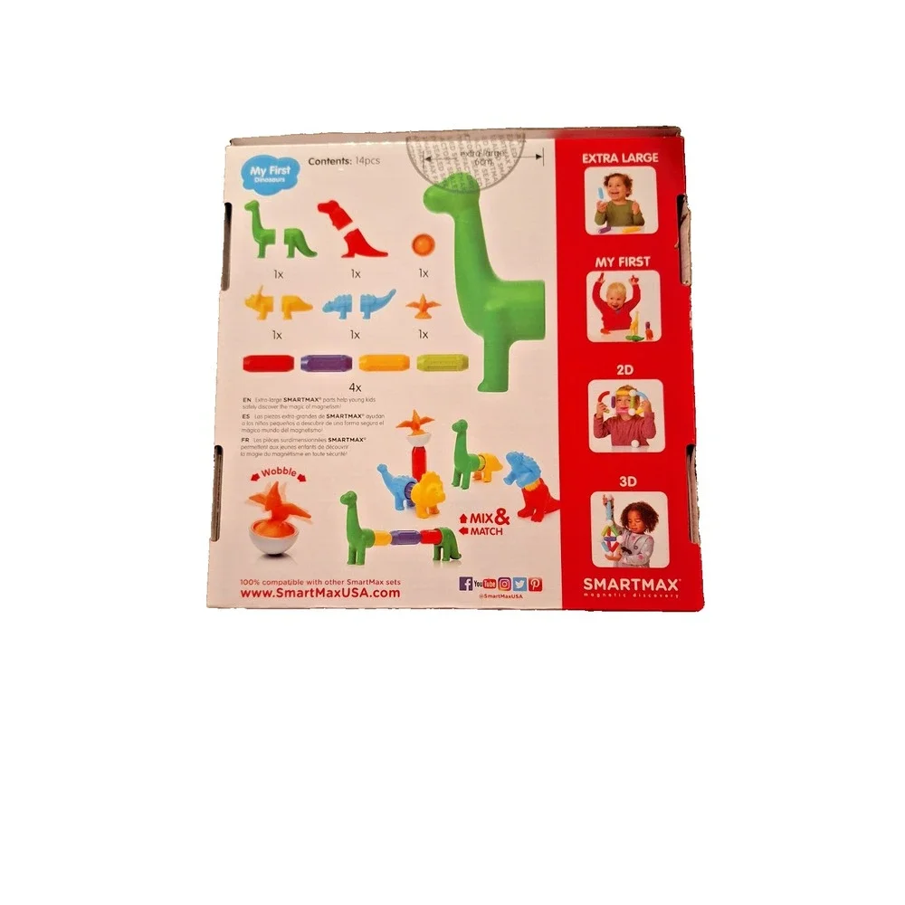 Magnetic Building Blocks Toys for‎ Kids STEM by SmartMax My First Dinosaurs
